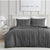 Shiloh Charcoal Quilt Cover Set by Ardor
