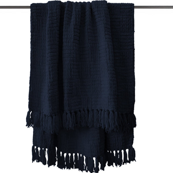 Asha Navy Throw by Bambury – Cottonbox Pty Ltd