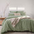 French Flax Linen Sage Bed Linen by Bambury