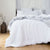 French Flax Linen White Bed Linen by Bambury