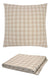 Gingham Latte Throw and Cushions by Bambury