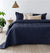 Herringbone Navy Coverlet by Bambury