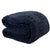 Lattice Sherpa Navy Blankets by Bambury