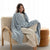 Microplush Steel Blue Throw Rug by Bambury