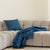 Milo Waffle Ocean Throw And Cushion by Bambury