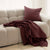 Milo Waffle Sangria Throw And Cushion by Bambury