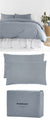 Temple Organic Steel Blue Bed Linen by Bambury