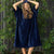 Wylie Navy Adult Hooded Beach Poncho by Bambury
