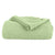 Cotton Waffle Leek Green Blanket by Bas Phillips