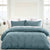 Santiago Cotton Waffle Dusty Blue Quilt Cover Set by Bas Phillips