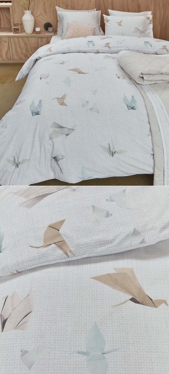 Origami Birds Quilt Cover Set by Bedding House Cottonbox Pty Ltd