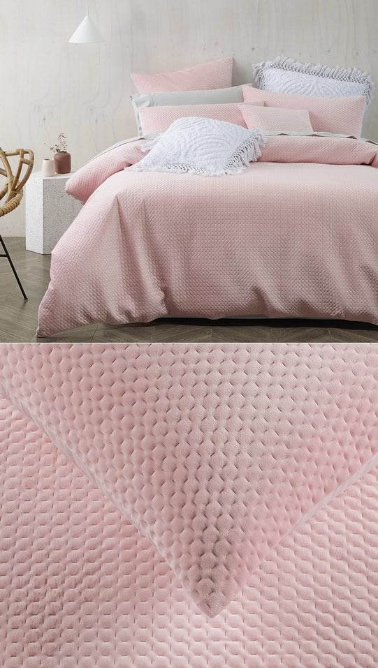 Elin Dusty Pink Quilt Cover Set by Bianca Cottonbox Pty Ltd