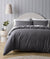 Riviera Charcoal Organic Cotton Quilt Cover Set by Bianca