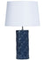 Wicker Navy Lamps by Canvas
