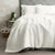 Boronia Waffle Ivory Comforter Set by Cloud Linen