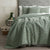 Boronia Waffle Moss Comforter Set by Cloud Linen