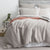 Celeste Seersucker Charcoal Quilt Cover Set by Cloud Linen