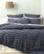 Wave Blue Quilt Cover Set by Cloud Linen