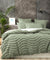 Wave Sage Quilt Cover Set by Cloud Linen