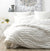 Wave White Quilt Cover Set by Cloud Linen