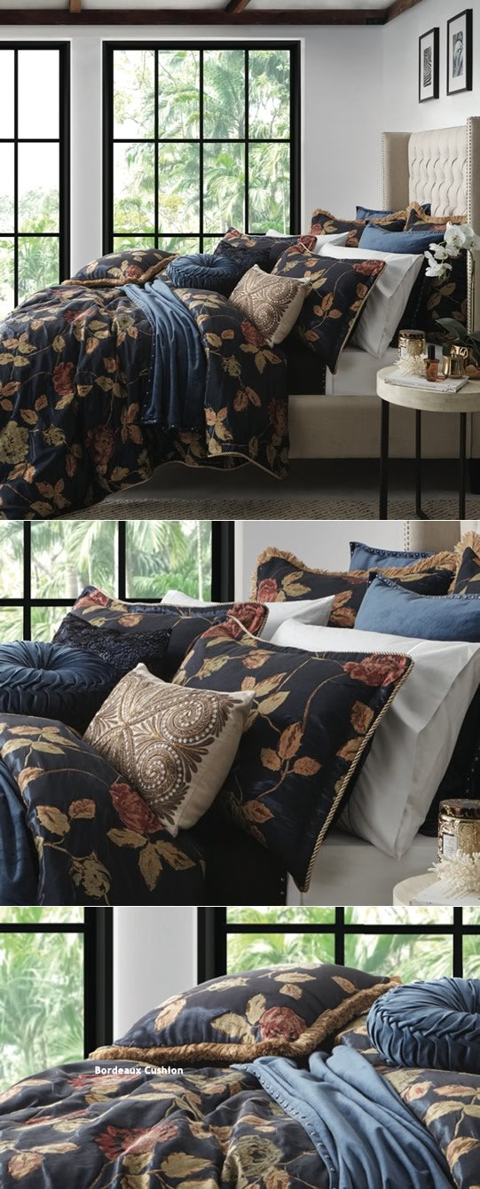 Bordeaux Navy Quilt Cover Set by Davinci Cottonbox Pty Ltd