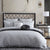 Orion Silver Quilt Cover Set by Davinci