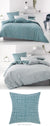 Meiko Teal Quilt Cover Set by Deco