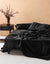 Satin Black Sheet Sets by Deco