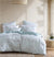 Cranes Duck Egg White Bedlinen by Florence Broadhurst
