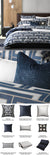 Steps Navy Quilt Cover Set by Florence Broadhurst