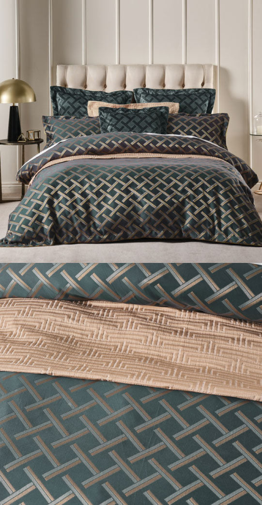 Valeria Slate Quilt Cover Set by Linen House Cottonbox Pty Ltd