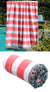 Coral Stripe with Blue Tassel Turkish Towel by Accessorize