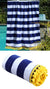 Navy Stripe with Yellow Tassels Turkish Towel by Accessorize