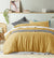 Linen Ochre Quilt Cover Set And Sheets by Accessorize