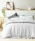 Linen White Quilt Cover Set And Sheets by Accessorize