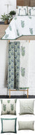 Iris Hand Block Printed Coverlet by Blockprint