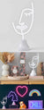 Face LED Neon Light On Stand by Jiggle & Giggle