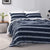 Hudson Stripe Navy Bed Linen by Jason Commercial