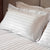 Satin Stripe White Flat Sheets And Pillowcases by Jason Commercial