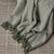 Alba Faux Mohair Throw Sage Green by J Elliot