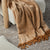 Alba Faux Mohair Throw Toffee by J Elliot