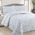 Jacquard Grey And White Coverlet Set by J Elliot