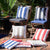 Outdoor Stripe Square Cushions by J Elliot