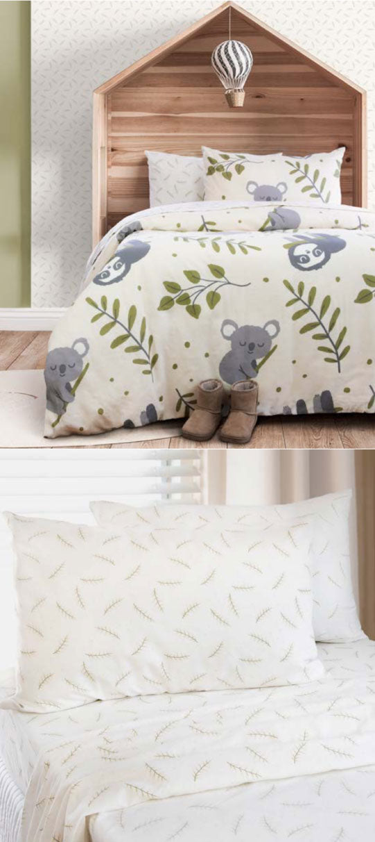 Cozy Critters Flannelette Quilt Cover Set by Jelly Bean Kids