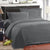 American Cotton Plain 1000TC Charcoal Quilt by Kingtex