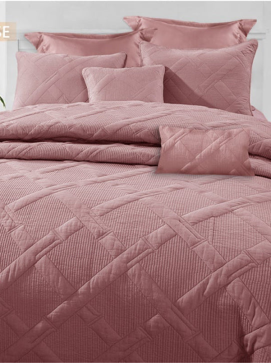 Air Cloud Matelasse Rose Comforter Set by Kingtex Cottonbox Pty Ltd