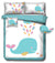 Baby Blue Whale Comforter Set by Kingtex