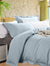 Bamboo Pearl Blue 400TC Quilt Cover Set by Kingtex