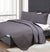 Chic Embossed Charcoal Coverlet Set by Kingtex