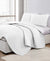 Chic Embossed White Coverlet Set by Kingtex